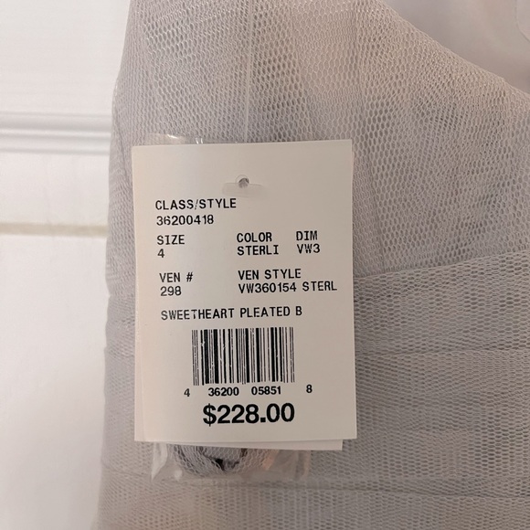 NWT Strapless Bobbin Net Gown w Sweetheart Neck - Picture 3 of 6